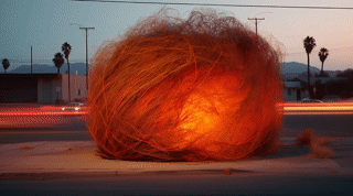 Operation Tumbleweed interactive projection installation by John Hanrahan